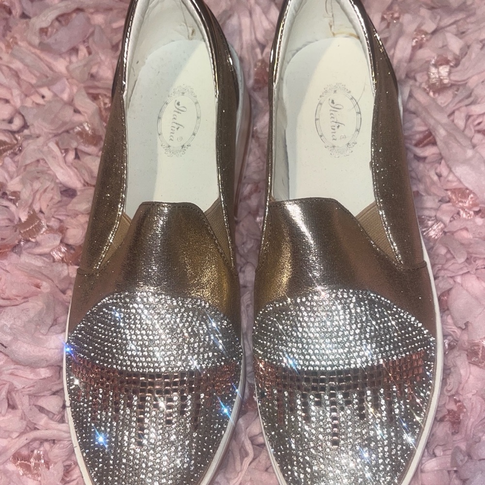 Shimmering Slip-On Platform loafers